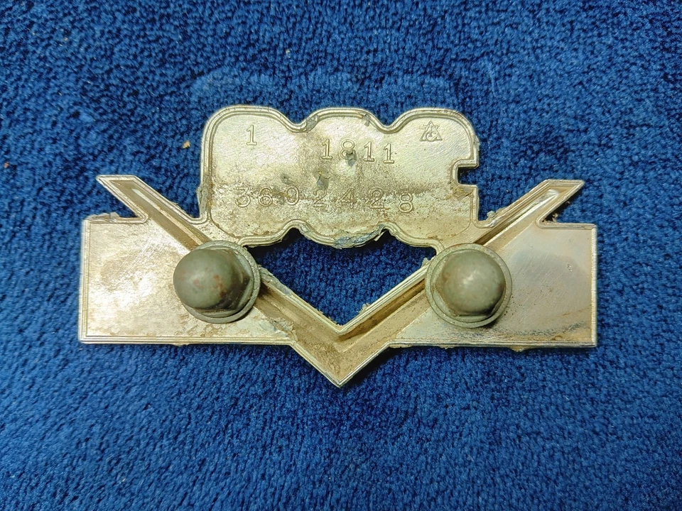 1968 1969 AMC AMX Javelin 390 заднее крыло хром значок эмблема этикетка винтажный OEM - Изображение 2 из 2