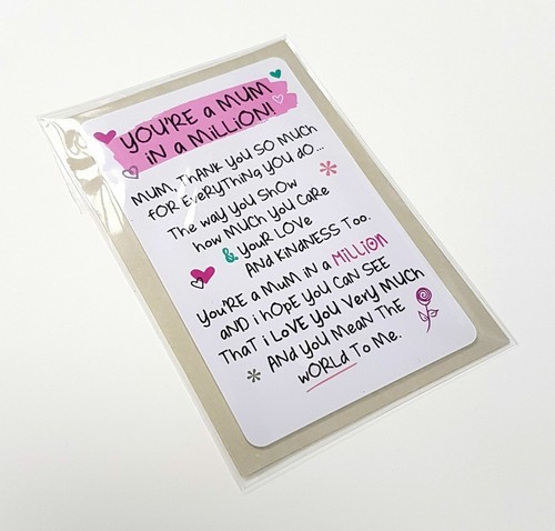 LOVE WALLET CARD INSPIRED WORDS Keepsake Sentimental Verse Gift Envelope💕 - Picture 2 of 13