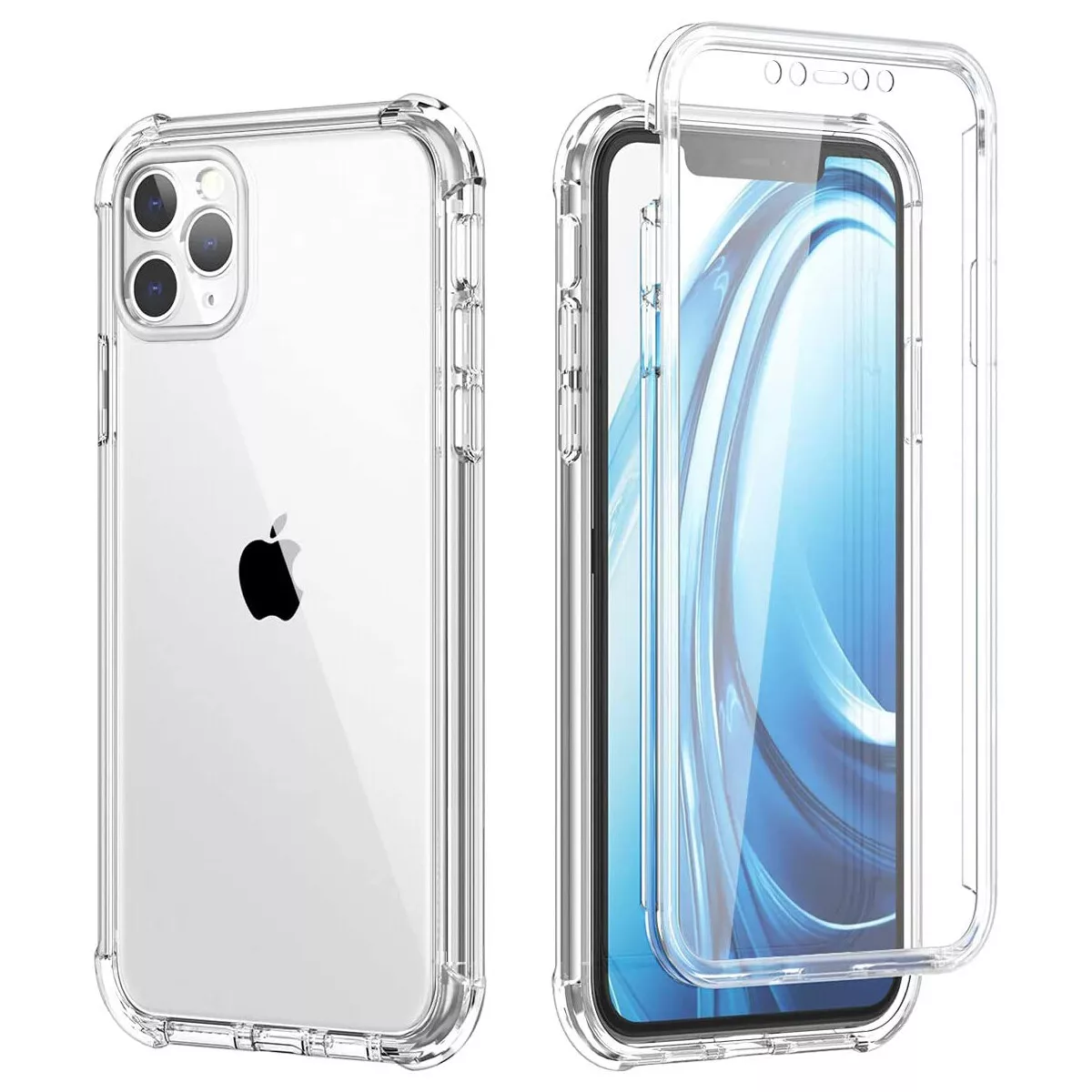 iPhone 11/11 Pro Max 360° Full Heavy Duty Protective Shockproof Clear Case  Cover