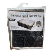 Storage Bag HOME COLLECTIONS UnderbedZippered Fabric Black Plastic Storage Bag