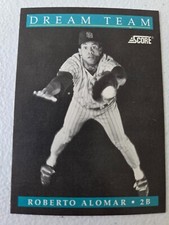 1991 Score Roberto Alomar Baseball Card #887 Dream Team + 2 Free Mystery Cards