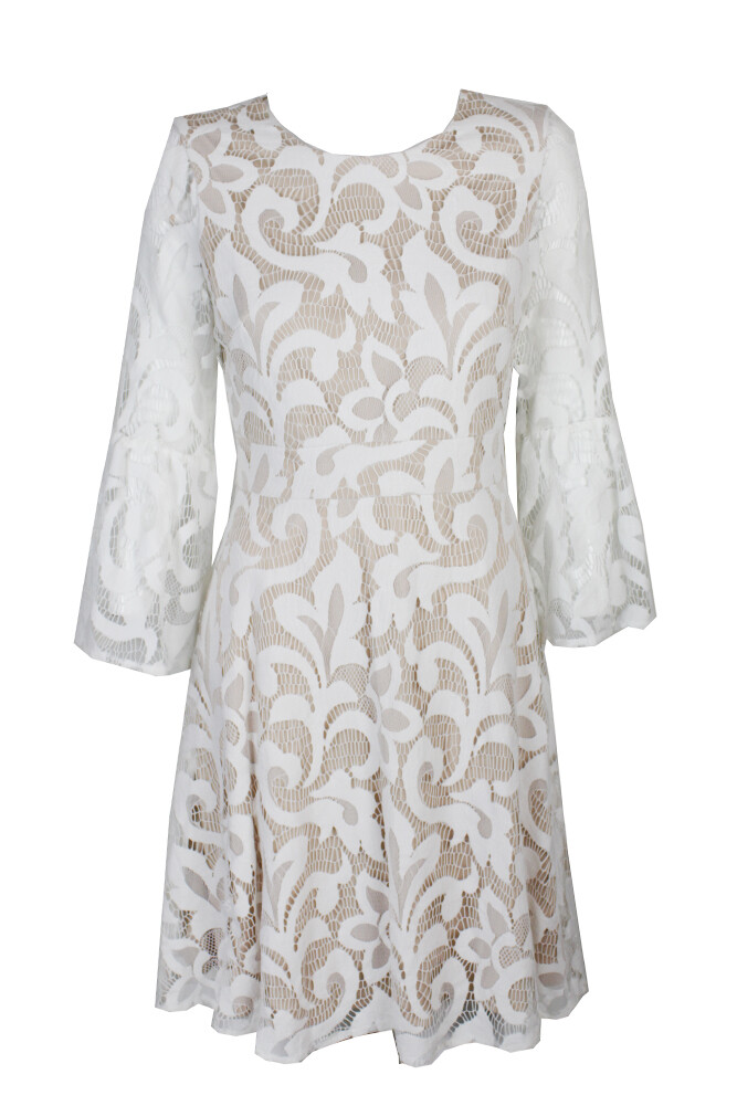 jessica howard ivory lace dress NWT J Howard Ivory and Beige Lace Overlay Sheath Dress Size 10