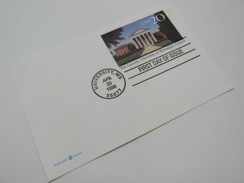 USPS Scott UX290 20c The Lyceum University Of Mississippi First Day of Issue - Picture 2 of 7