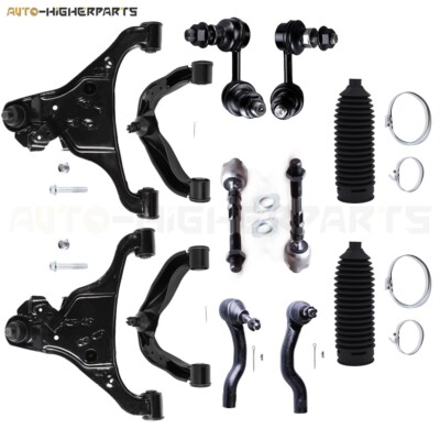 For 2005-2015 Nissan Xterra 12 Pcs Front Upper & Lower Control Arm Tie Rod End