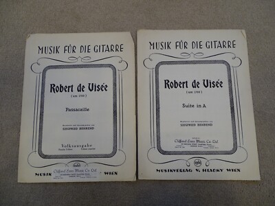 Robert de Visee Passacaille Suite in A Noten