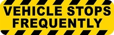 10in x 3in Vehicle Stops Frequently Magnet Car Truck Vehicle Magnetic Sign