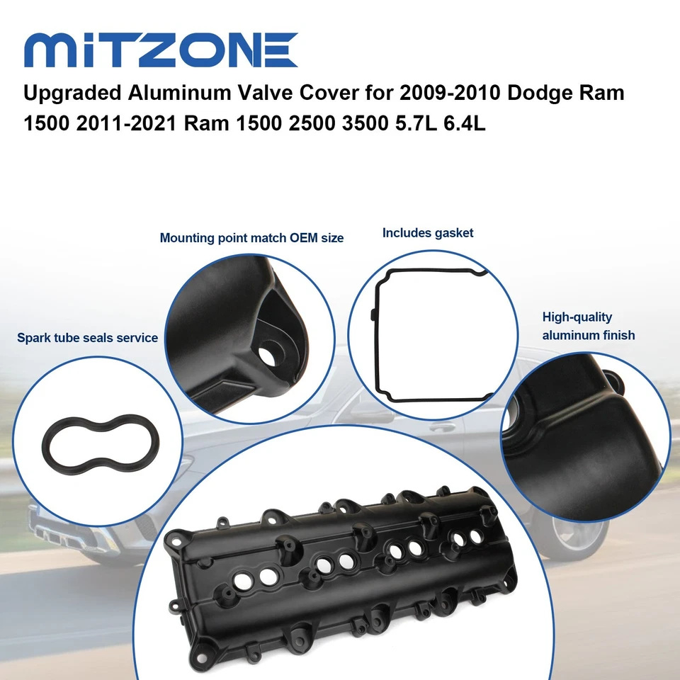 Aluminum Valve Cover for 2009-2010 Dodge Ram 1500 2011-2021 Ram 1500 5.7L 6.4L🚗 - Image 4 of 4