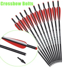Carbon Arrows 20" Crossbow Bolts Powerful Target Hunting Shooting Outdoor 12PCS