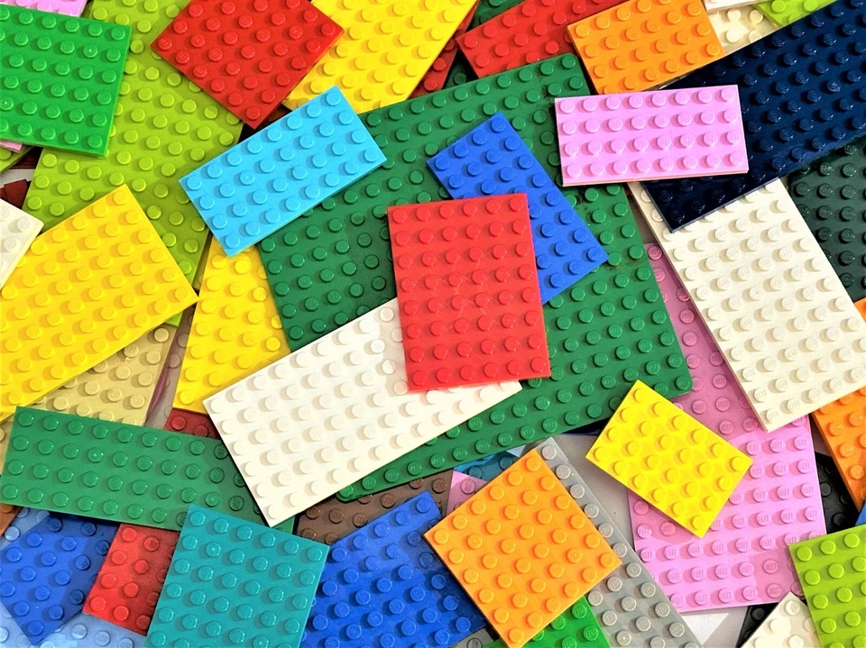 LEGO 25 pcs BASE PLATES 4x4 4x8 6x6 6x12 16x16 Mixed Bulk Lot Baseplates - L911 - Image 4 of 4