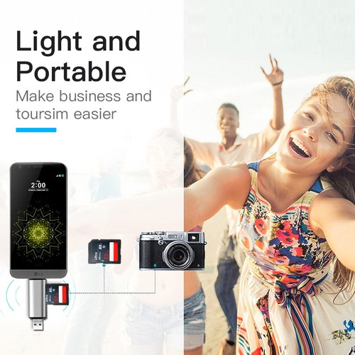 All in 1 Type C Micro USB SD TF Card Reader for Samsung S8 S9 Plus Huawei P20 LG - Picture 6 of 12