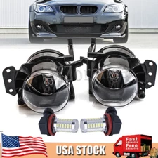 LED Front Bumper Fog Light Driving Lamp w/Bulbs Pair For BMW E60 2003-09 M Sport