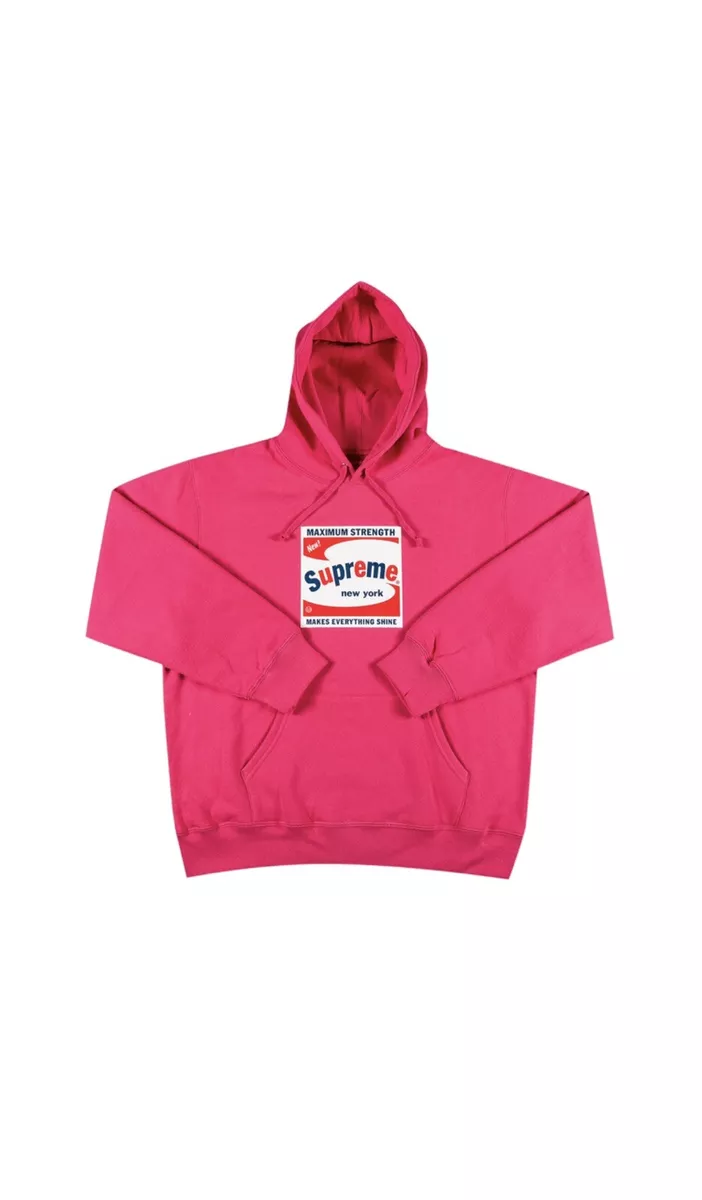 New Sold Out Supreme Shine Hooded Sweatshirt Hoodie Bright Pink Magenta  Size L