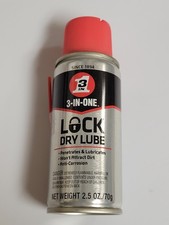 3-IN-ONE Lock Dry Lube 2.5 oz Spray Can 2024 Brand New USA Aerosol Lubricant
