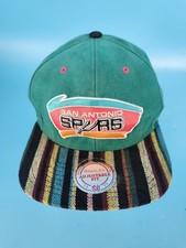 Mitchell  Ness San Antonio Spurs Teal SnapBack Hat Multicolor Brim