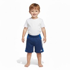 Adidas Toddler Boys Melange Shorts in Med Blue, Size 2T, AH5445-415