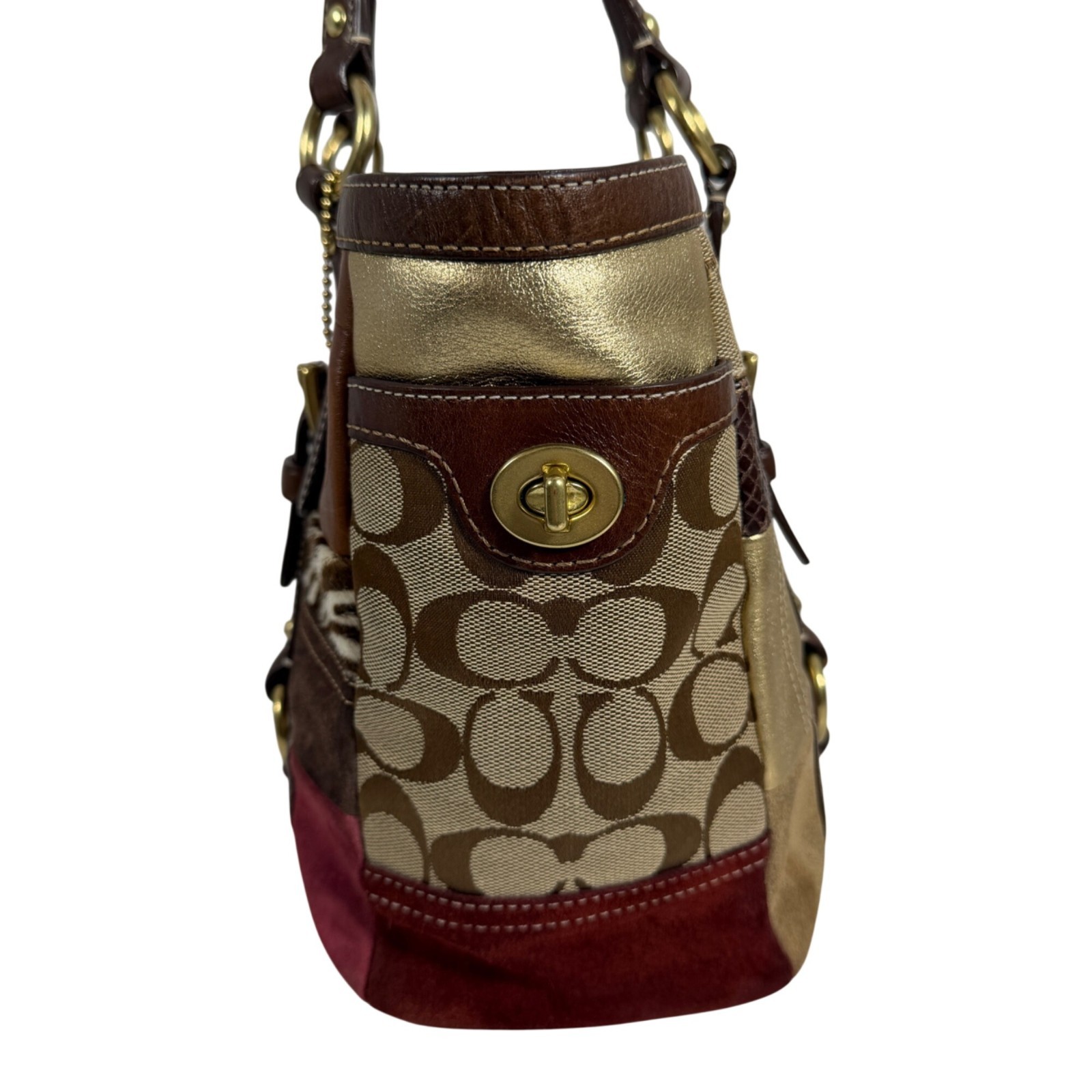COACH Multicolor Patchwork Turn Lock Signature 10… - image 3
