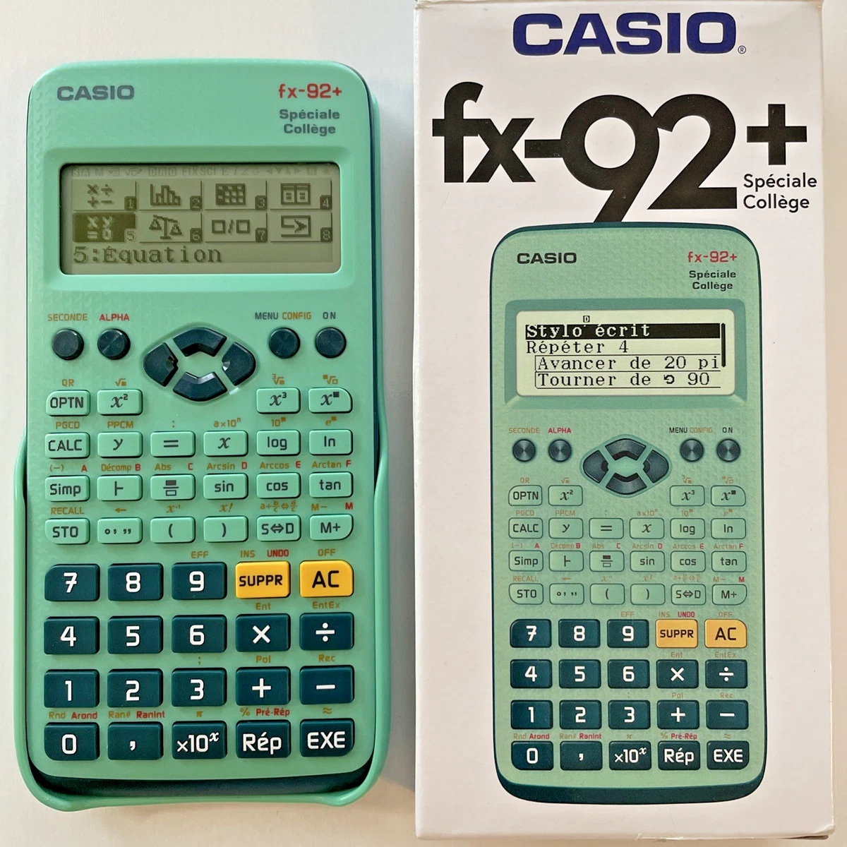 Calculatrice Casio FX-92 Collège New - Pour Pièces Détachées (ne Fonctionne Pas)
