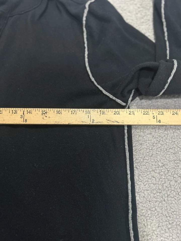 Camisa masculina carbono 2 cobalto grande preta manga longa Henley mistura de algodão cashmere - Imagem 3 de 4