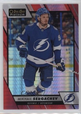 2023-24 O-Pee-Chee Platinum Red Prism 122/199 Mikhail Sergachev #69 z6b