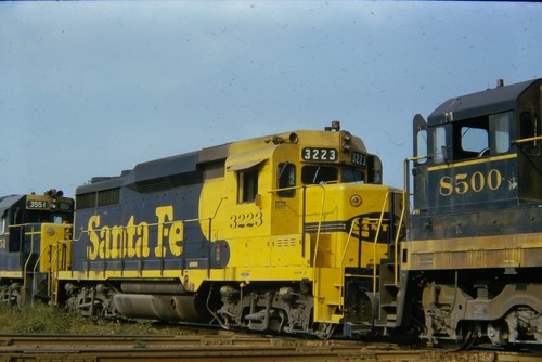 ATSF SANTA FE 3223 FORT WORTH TX 1973 VINTAGE TRAIN SLIDE | eBay Australia