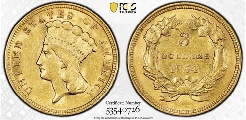 Three Dollar Gold coin from a recent eBay sale