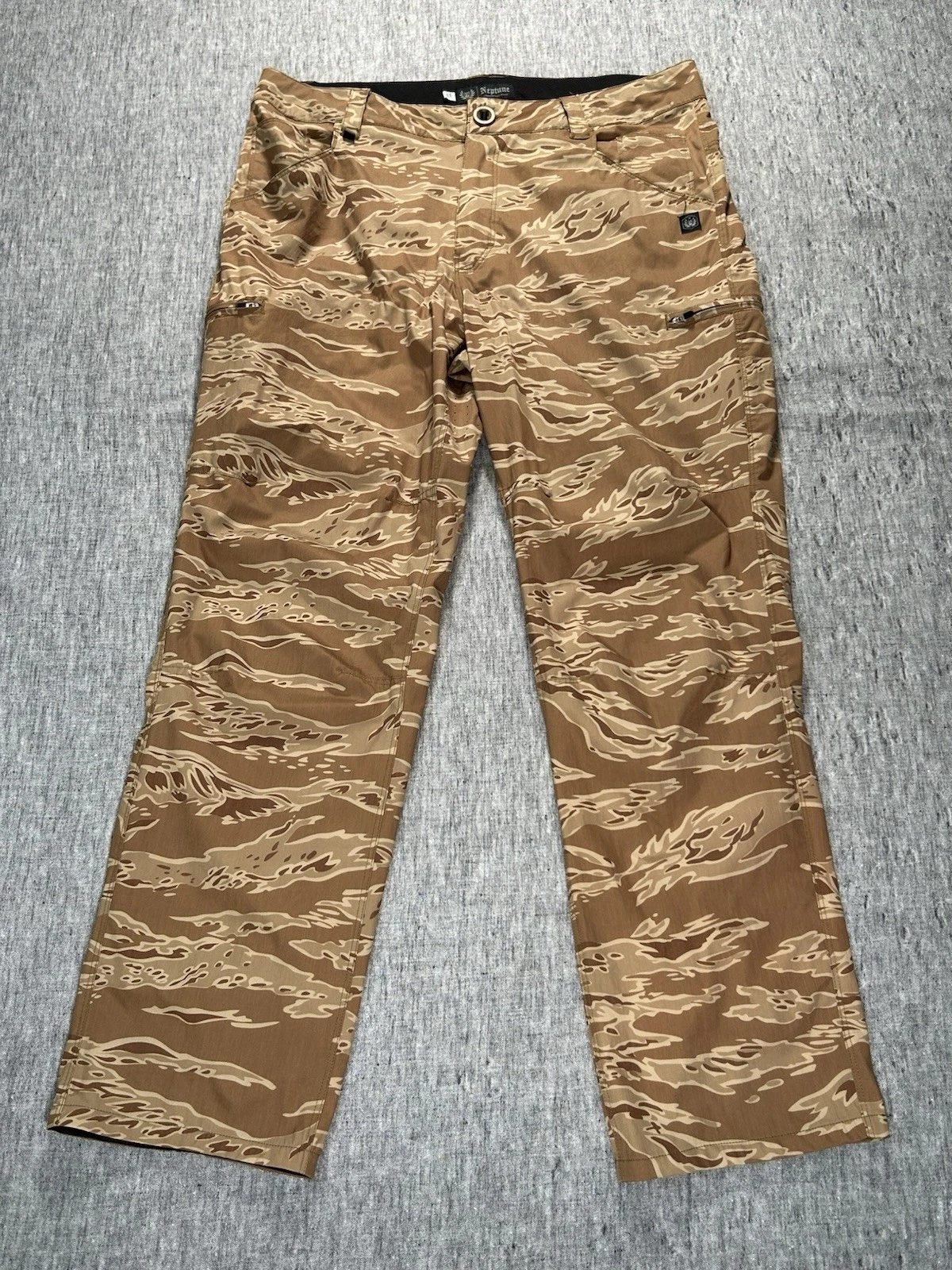 Neptune Amphibious Pants Mens 34x30 Brown Camo Military Tactical Hiking Outdoors