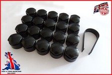 NEW! WHEEL NUT COVERS FOR AUDI ALL MODELS BOLT CAPS 17mm BLACK NICE ROUND TYPE