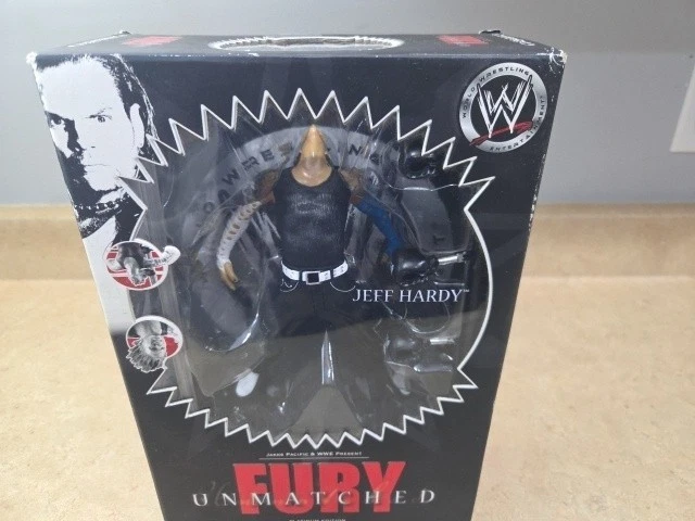Figura de acción WWE Unmatched Fury Jeff Hardy Serie 3 Edición Platino 2007 Jakks Foto 2 de 4