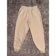 Nike Sportswear Club Fleece Joggers Tan Beige Oversized Sweatpants Kids XL