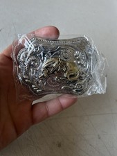Cowboys Saddle Bucking Bronc Western Horse Two Tone Belt Buckle