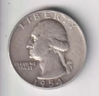 1954-D WASHINGTON QUARTER 25¢ DENVER 90% SILVER COIN UNITED STATES MINT