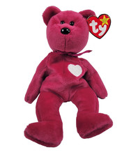 1999 Ty Beanie Baby Valentina Pink Bear Valentines Beanbag Plush Toy