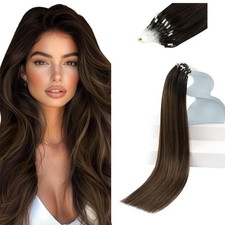 Sunny MICROLINK 14in Dark Brown Balayage Hair Extensions - ML_2-2-6_14_50G3