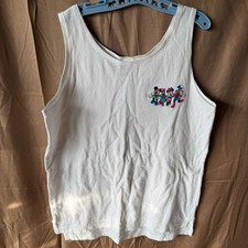 Vintage Mickey  Co. Mickey Mouse  Friends Embroidered White Tank Top