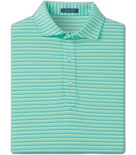Turtleson Sherman Stripe Performance Polo Golf Shirt Men