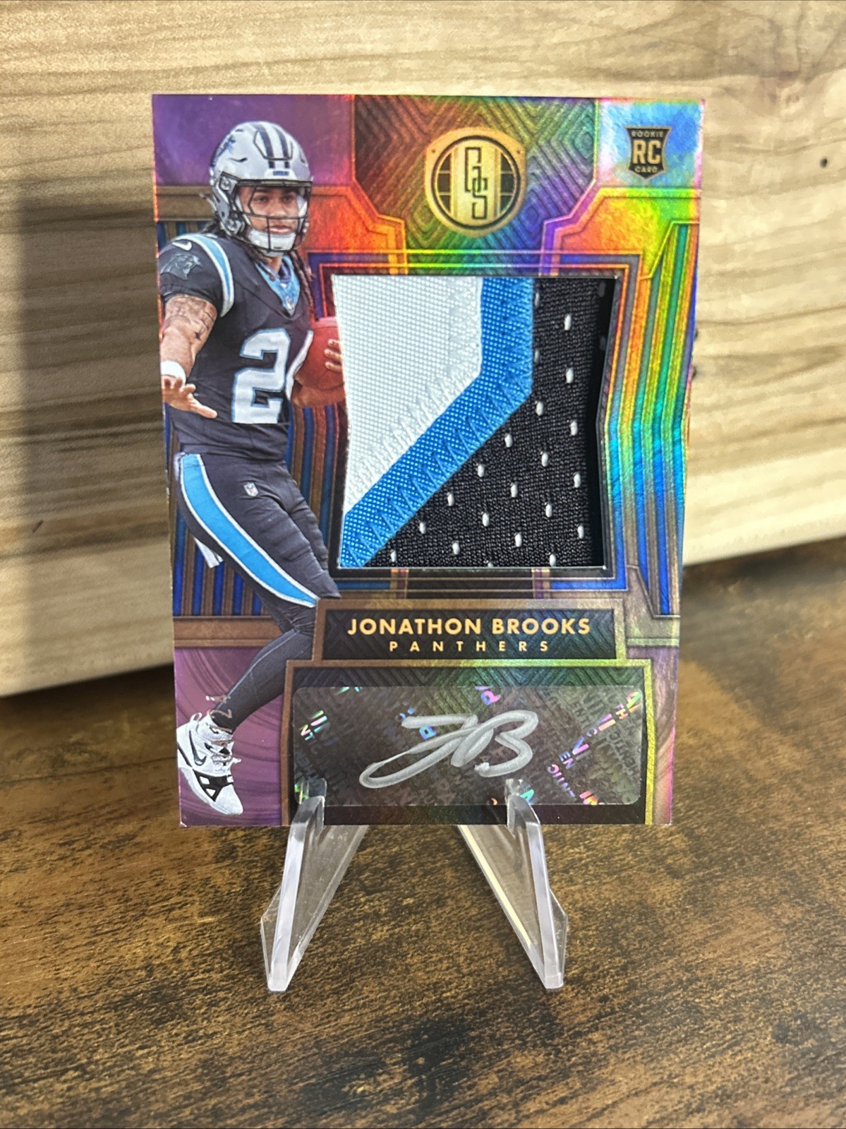 Jonathon Brooks 2024 Panini Gold Standard #/24 Jumbo Patch Auto Rookie Panthers