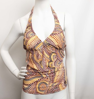Hapari Women's Dots V-Neck Tankini Swim Top Size L NWOT