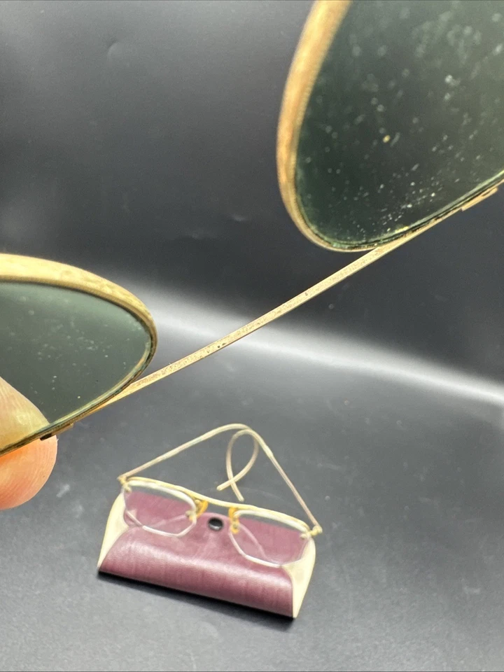 Bausch & Lomb B&L 1/10 12k GF Oro Relleno Medio Borde 42 Con Accesorio para Gafas de Sol Foto 4 de 4