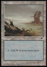 Swamp B - Heavy Play MTG Tempest
