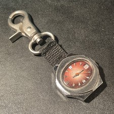 Vintage Tressa Stainless Steel funky case shape watch fob ( wrist watch )