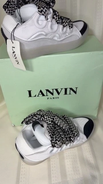 Lanvin — New Lanvin Paris Tennis Low Top Sneakers Rope Laces White EU 41 NIB