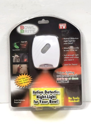Bowl Brite Motion Detected Toilet Bowl Night Light Tells You If Seat Up Or Down