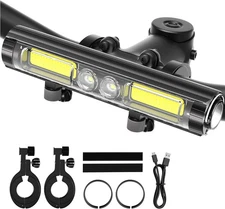 Super Bright LED Bike Lights for Night Riding, Rechargeable Bicycle Headlight wi