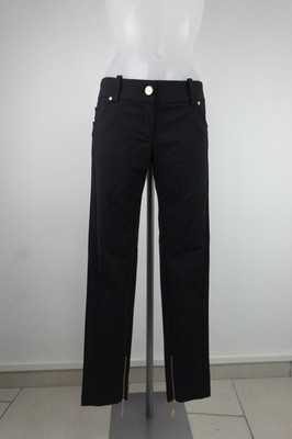 BRUNELLO CUCINELLI Damen Hose 38 Regular Skinny Schwarz Baumwolle