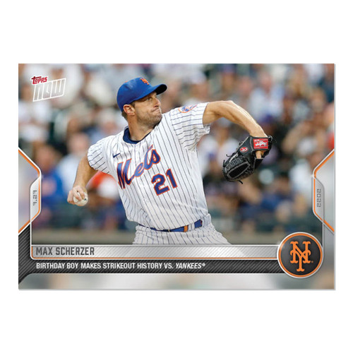 2022 Topps Now 607 Max Scherzer