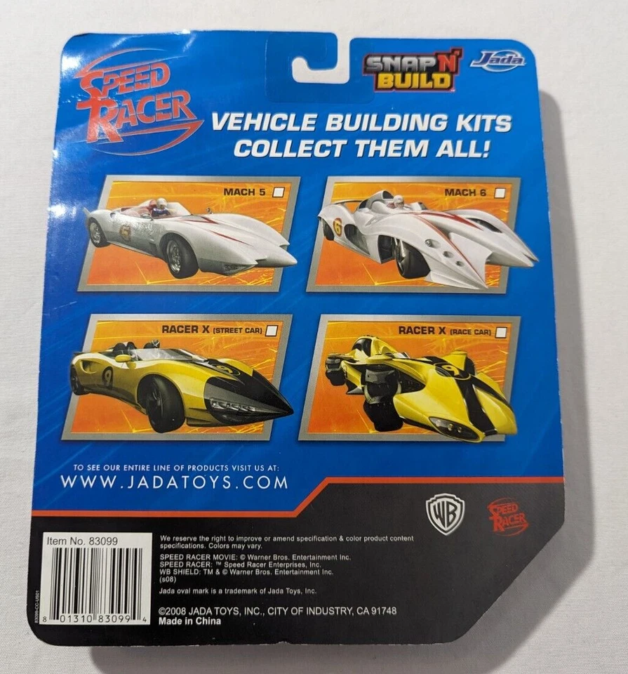 Speed Racer The Mach 6 Snap N' Build 4.5" Kit de construcción de autos de carreras de Jada Foto 2 de 2