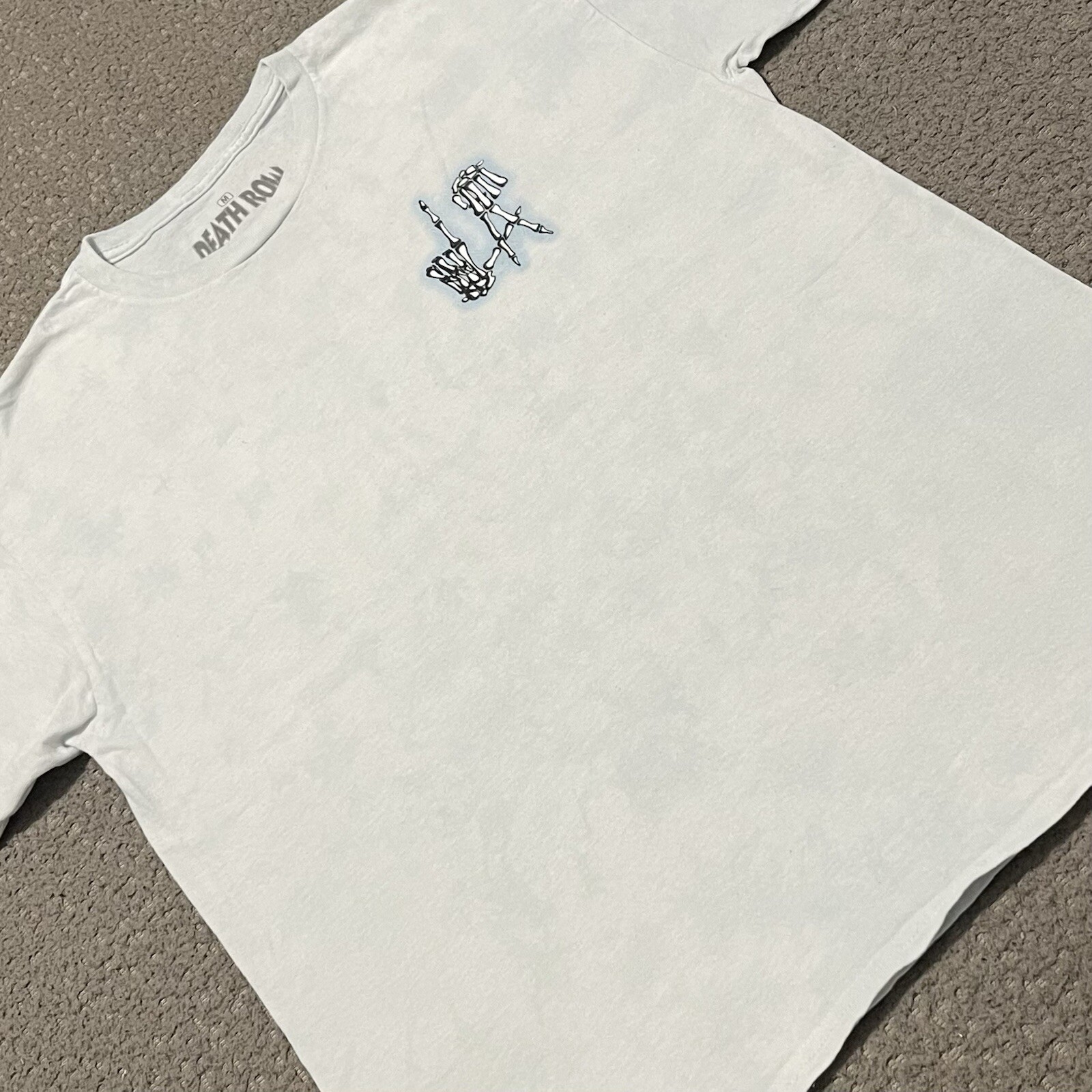 FILA T shirt Death Row Records uomo M bianca Welcome to LA 1991 maglietta manica corta