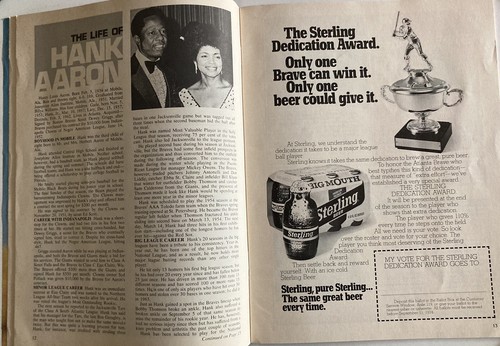 1974 Hank Aaron 715 HR Program Scored Passes Babe Ruth LA vs Atlanta Braves⚾️ - Picture 4 of 11
