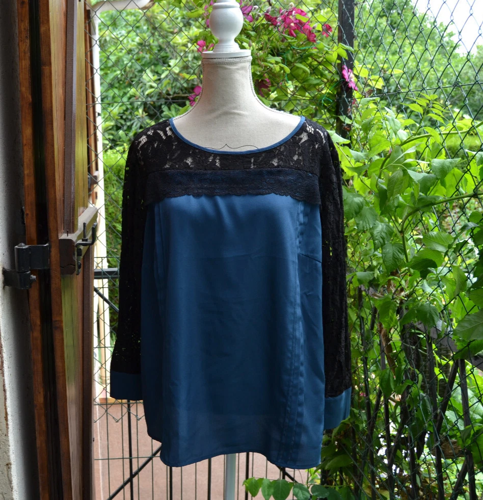 Chemisier-tunique à ceinture pure viscose - Chemisier