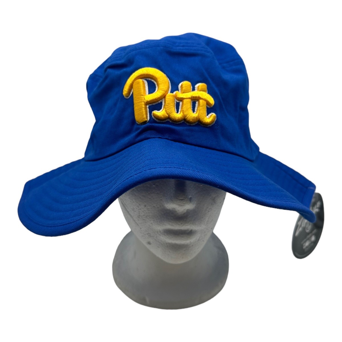 NWT Zephyr Pittsburgh Panthers NCAA Blue Bucket Hat w/ Chin Strap